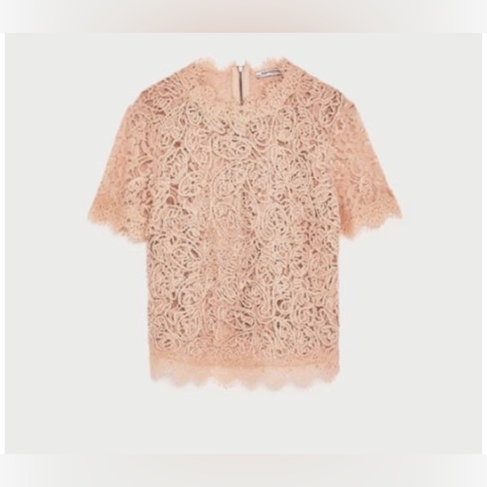 Zara lace zipper back top